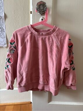 Mini Boden Pink Crewneck Sweatshirt with Pastel Detail